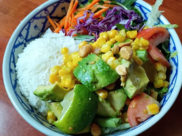 Combo 13 Avocado Salad RIce Bowl Lunch Combo