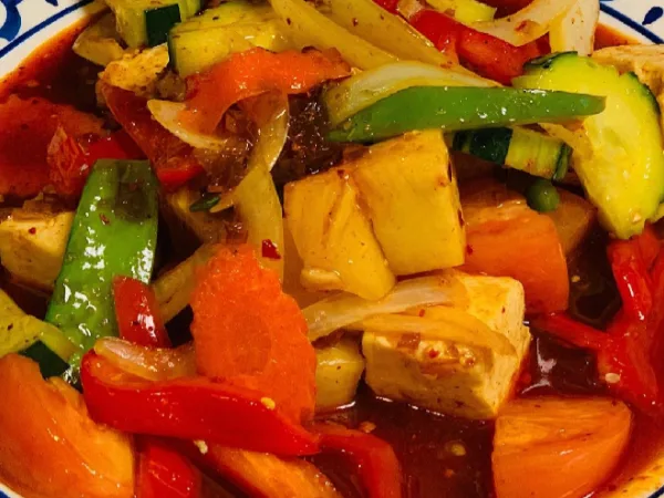 Sweet and Sour Stir-fry at Hanuman Thai Cafe Kirkland