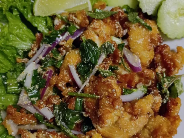 Thai Crispy Chicken Salad at Hanuman Thai Cafe Kirkland